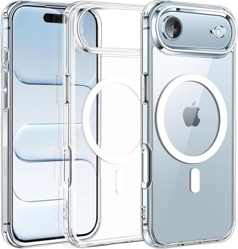 iPhone Transparent MagSafe Case | Anti-Yellow Cover + 4 FREE Gifts (Cable protector + Camera Lens Protector + Tempered Glass + sticky pad)