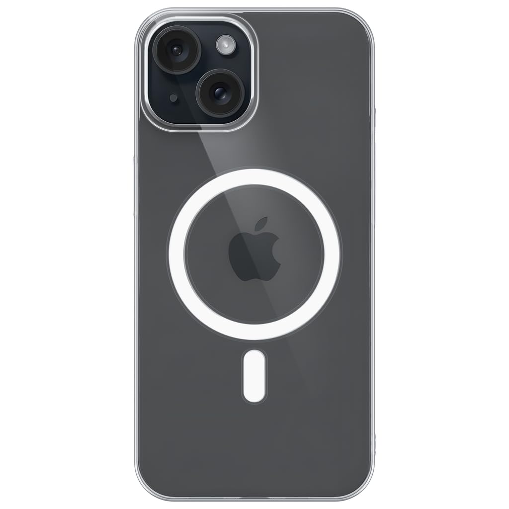 iPhone Transparent MagSafe Case | Anti-Yellow Cover + 4 FREE Gifts (Cable protector + Camera Lens Protector + Tempered Glass + sticky pad)