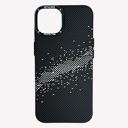 Black Sparkle Texture Armid fiber Slim magsafe Cover