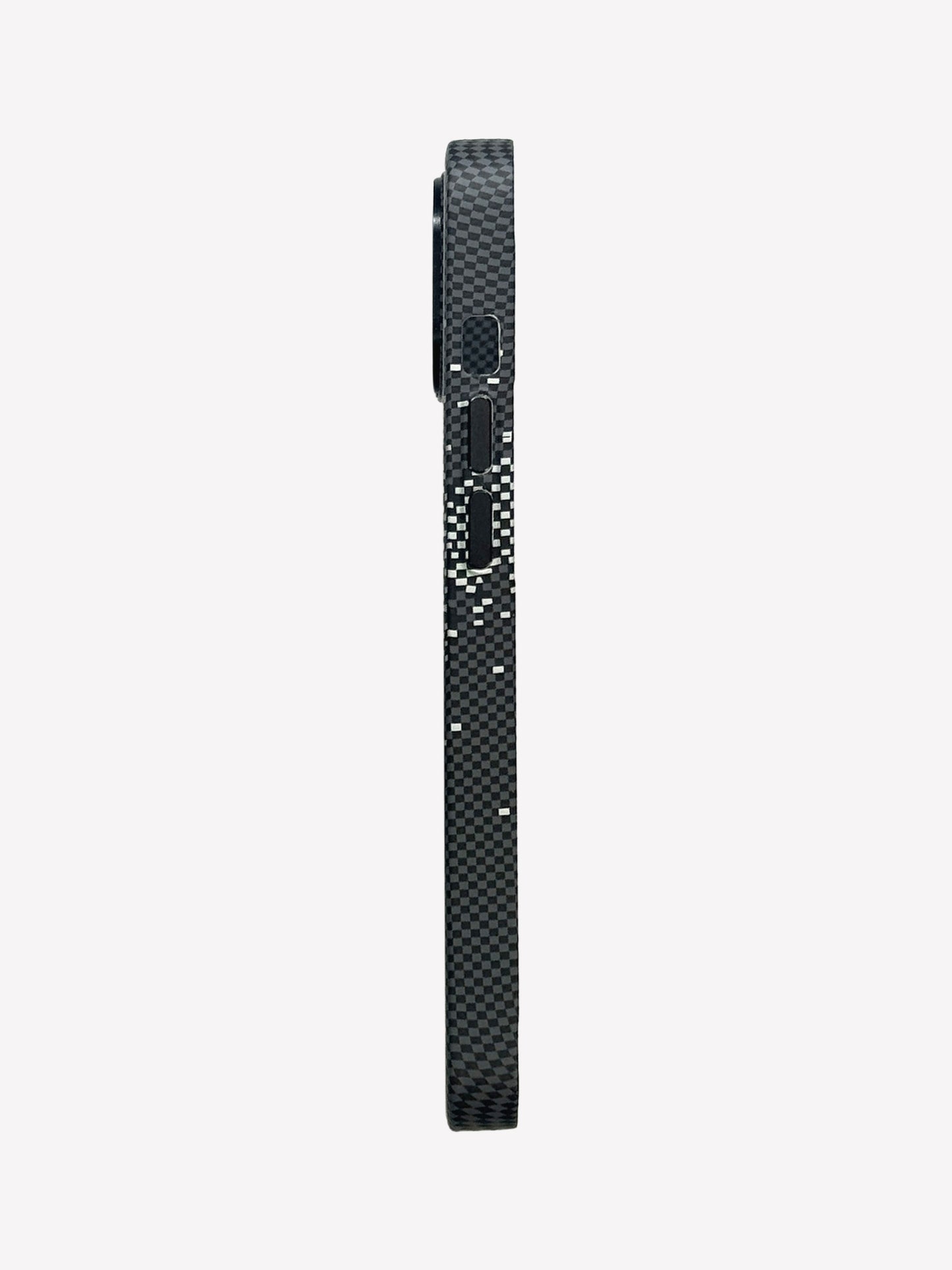 Black Sparkle Texture Armid fiber Slim magsafe Cover