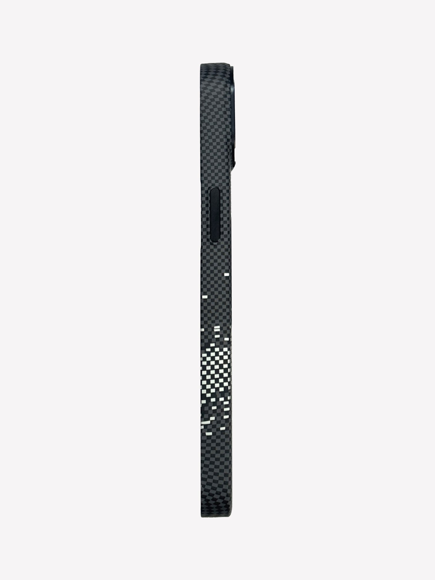 Black Sparkle Texture Armid fiber Slim magsafe Cover