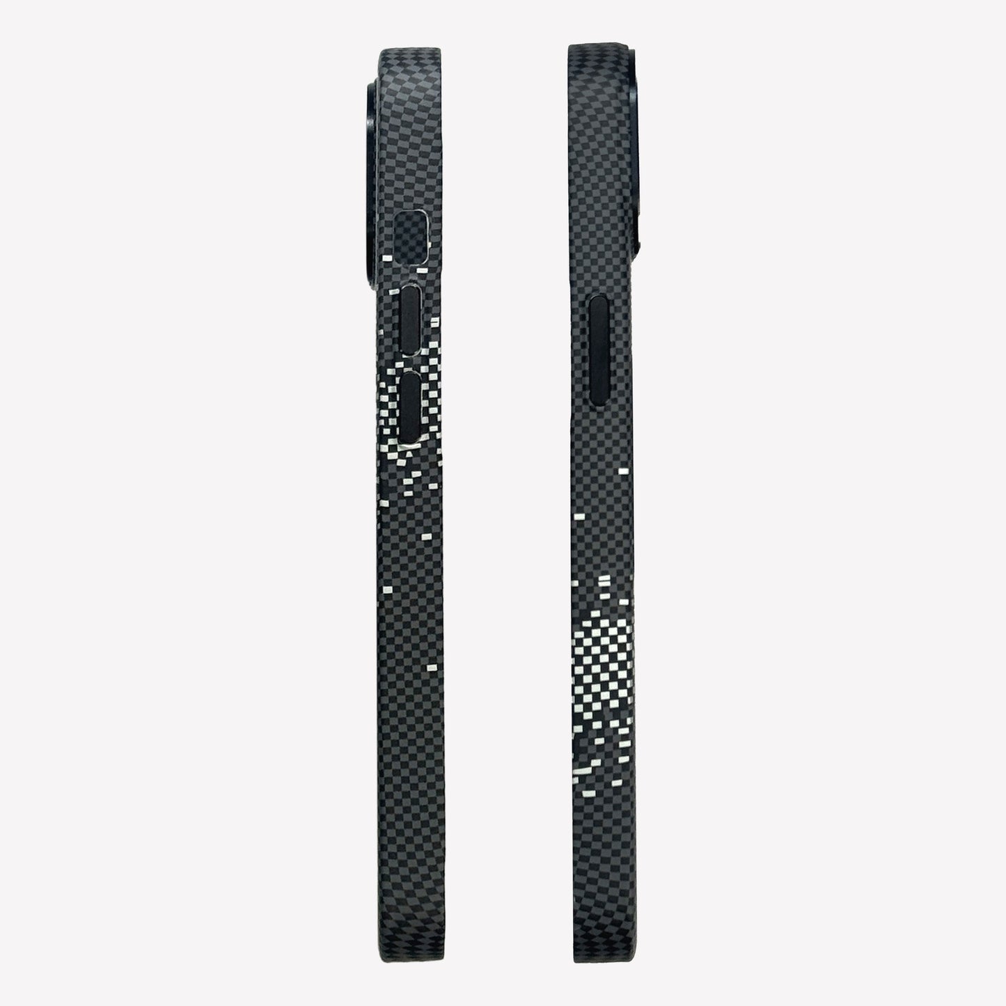 Black Sparkle Texture Armid fiber Slim magsafe Cover